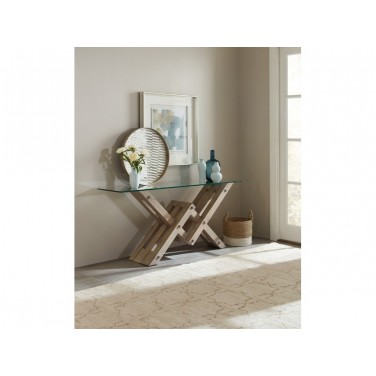 Affinity Glass Top Accent Console